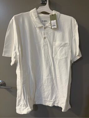 Goodfellow & Co Men's Polo Shirt XL Standard Fit Short Sleeve White Pocket